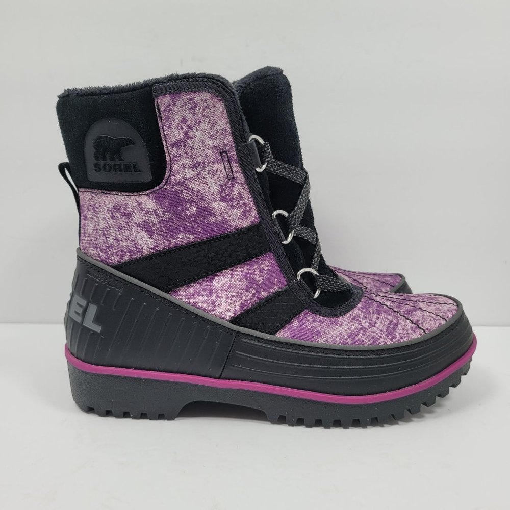 Sorel Women's Purple Black Snow Boots NL2396-530 US Size 7.5